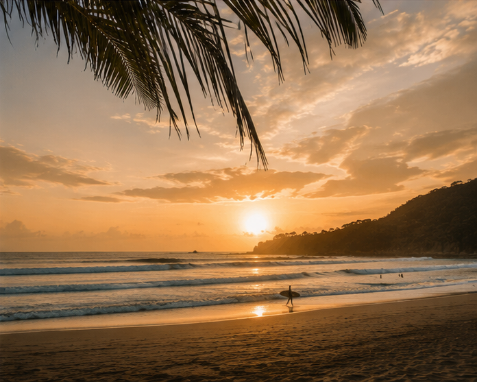 Praia próxima ao Aratu Surf Hostel